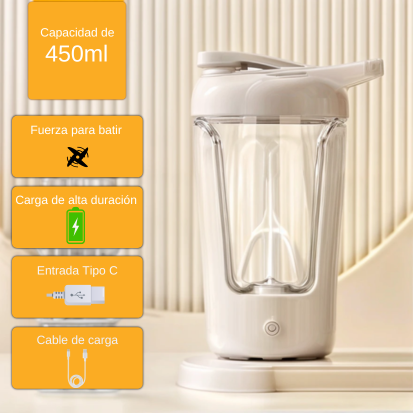 Al Fallo Fit™ - Batidor Eléctrico de Proteína Color Blanco